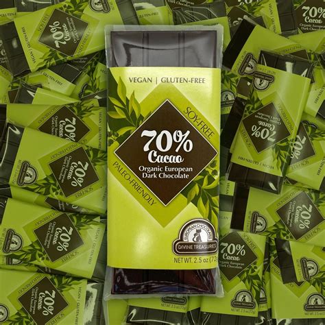70% Cacao Artisan Bar (Soy-Free) — Divine Treasures Chocolates