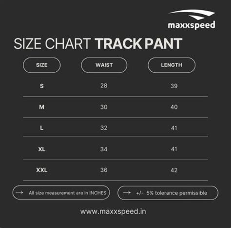 TYPICAL INDIAN SIZE CHART FOR REFERENCE (IN INCHES) – maxxspeed