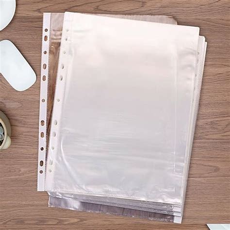 Beliky 100 Pcs A4 Clear Document Folder，Waterproof Case Transparent ...
