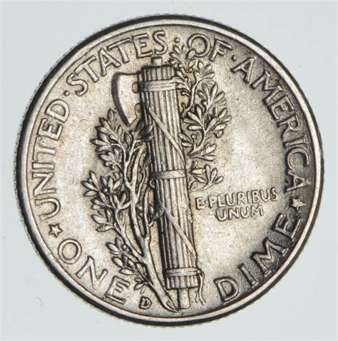 Ch AU/Unc 1941-D Mercury Liberty Dime - 90% Silver - High Grade ...