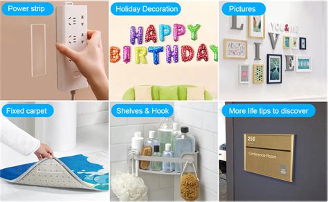 AurGun Double Sided Reusable Carpet Tape, Removable No Residue Strong ...