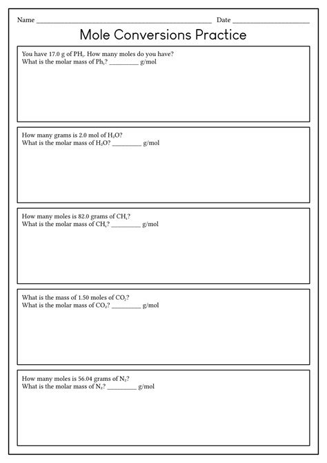 Mole Conversions Chem Worksheet 11 3 - Free Worksheets Printable