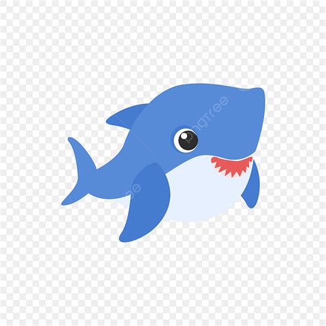 Blue Baby Shark Clipart Transparent PNG Hd, Blue Cute Cartoon Animal ...