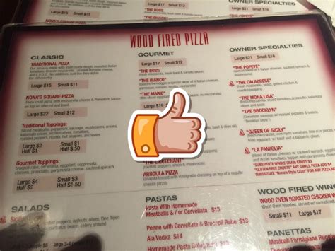 Menu at Sicilian Oven pizzeria, Aventura