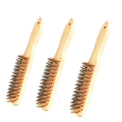 DARIT 3PCS Wooden Handle Large File Brush & Card, File Cleaning, Rust ...