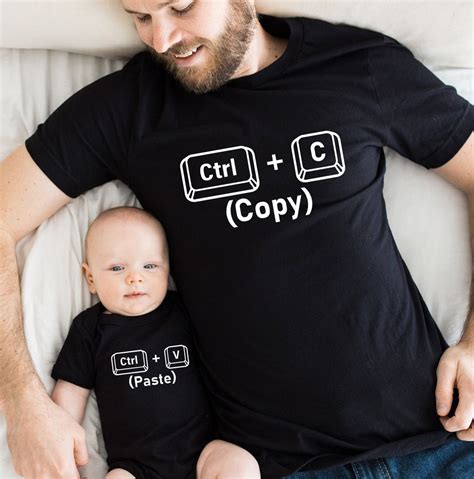 Ctrl+c Ctrl+v Dad Son Matching T-shirts, Daddy Daughter, Father Baby T ...