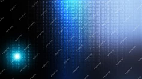 Premium Photo | Binary code on blue background