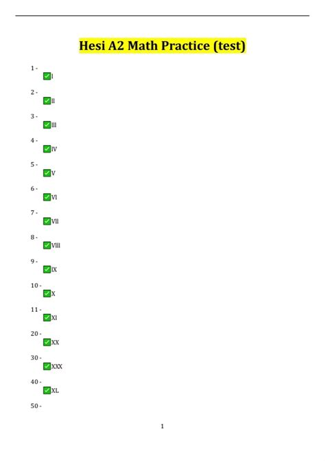 Hesi A2 Math Practice. (test) - Hesi A2 Math - Stuvia US