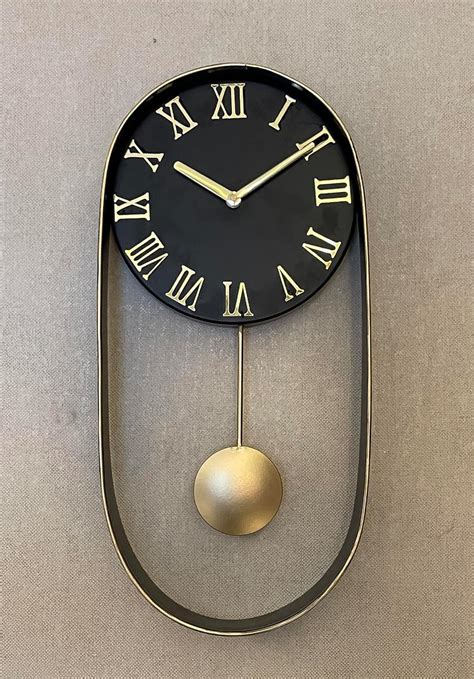 Buy Urban Born Oval Shape Pendulum Wall Clock for Home Decor | Pendulum ...