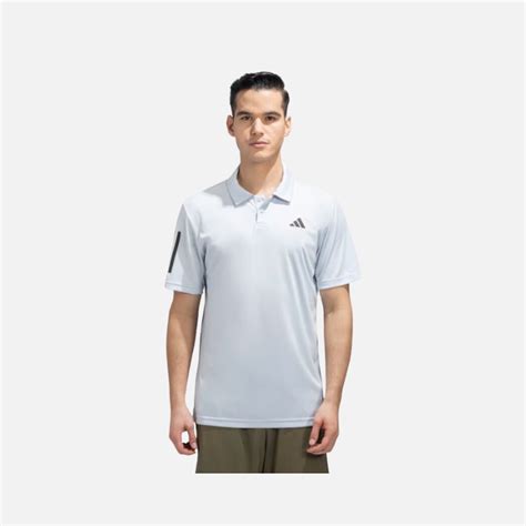 Adidas Club 3 Stripes Men's Tennis Polo T-shirt -Halo Blue – Gambol