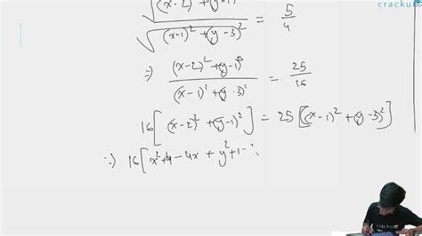 [Video] If the locus of the point, whose distances from the point (2, 1 ...
