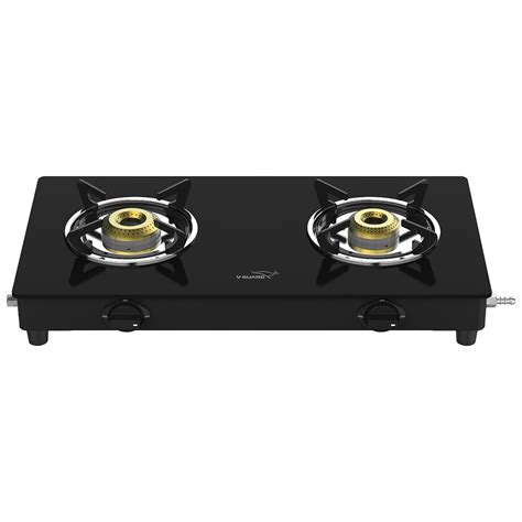 V-Guard VGD 260 PL 2 Burner Gas Stove | Fuel Efficient HD Brass Burners ...