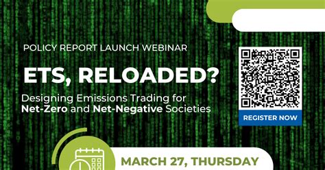 Launch Webinar: "ETS, Reloaded? Designing Emissions Trading for Net ...