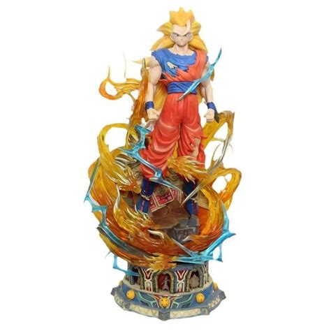 DBZ Goku SSJ3 Action Figure with 2 Heads | 43 cm | Premium with Burst