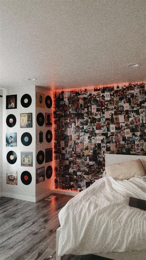 #led lights bedroom aesthetic grunge grunge room aesthetic wall collage record in 2020 | Record ...
