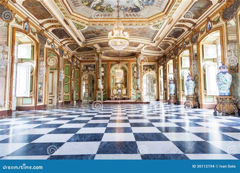The Hall of Ambassadors in Queluz National Palace Stock Photo - Image ...