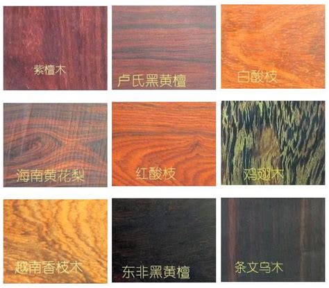 国标红木5属8类33种木材分类图（国标红木5属8类33种图）_华夏智能网