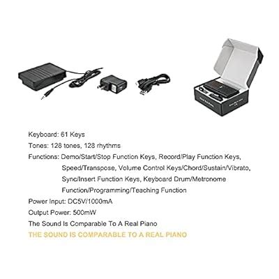 Buy 61 Keys Portable Piano Electric Piano Keyboard Hand Roll Piano Roll ...
