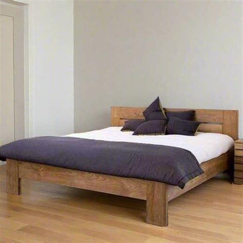 Contemporary Indian Teak wood bed TBD-1001 - TimberCraft
