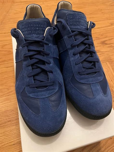Vintage Navy Blue Maison Margiela GATs | Grailed