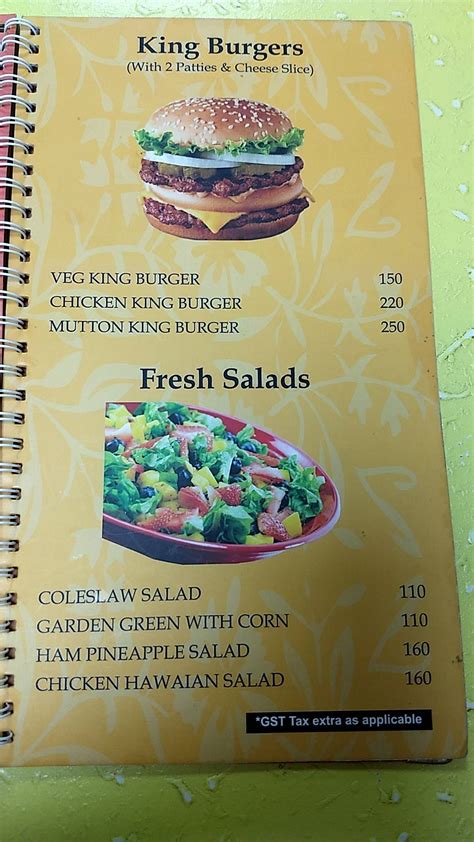 Menu at Kent's Fast Food, New Delhi, Defence Colony Market