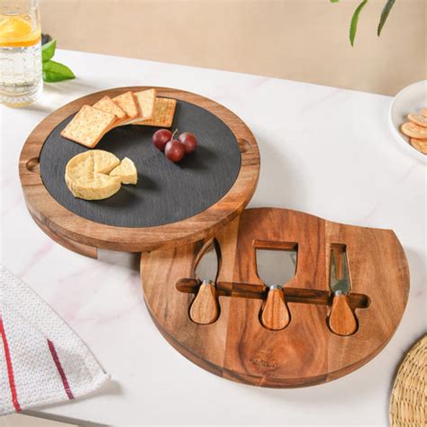 Organic Wooden Platter 18 Inch Online - Premium Cheese Board | Nestasia