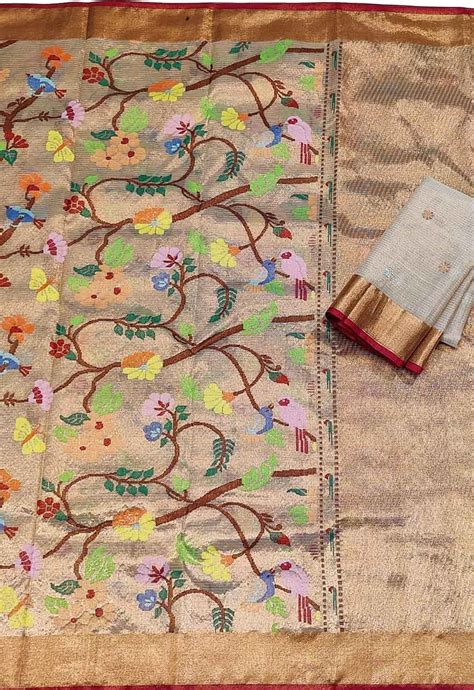 Pastel Kota Doria Handloom Saree with Real Zari - 50% Off
