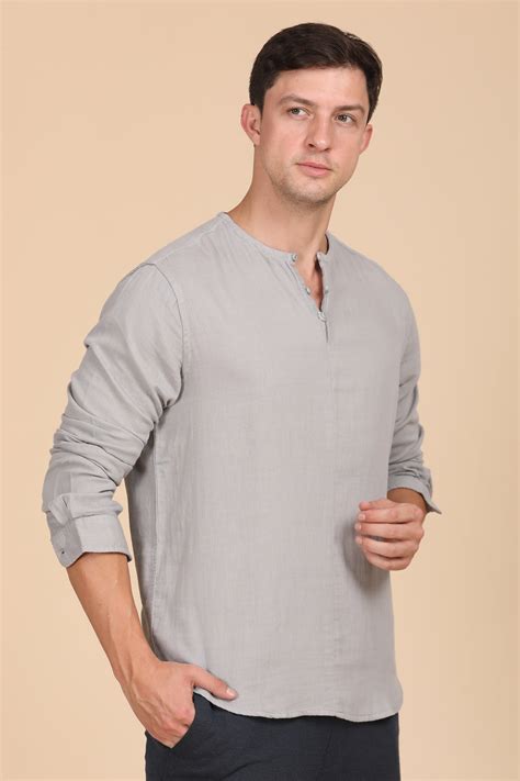 Dreamer - Cotton Solid Shirt - Grey – POE.NET
