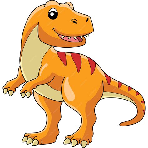 Premium Vector | Tyrannosaurus dinosaur cartoon colored clipart