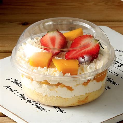 Square Dessert Cups with Lids – 300ml Clear Layered Cake & Pudding ...