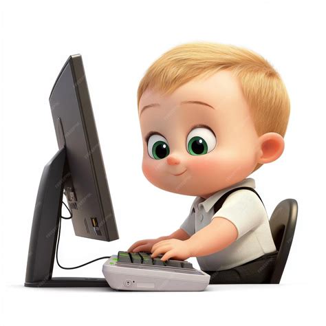 Baby Using Computer 的图像结果