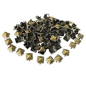 MYADDICTION Wholesale 100pcs Square Pyramid Rivet Metal Studs ...