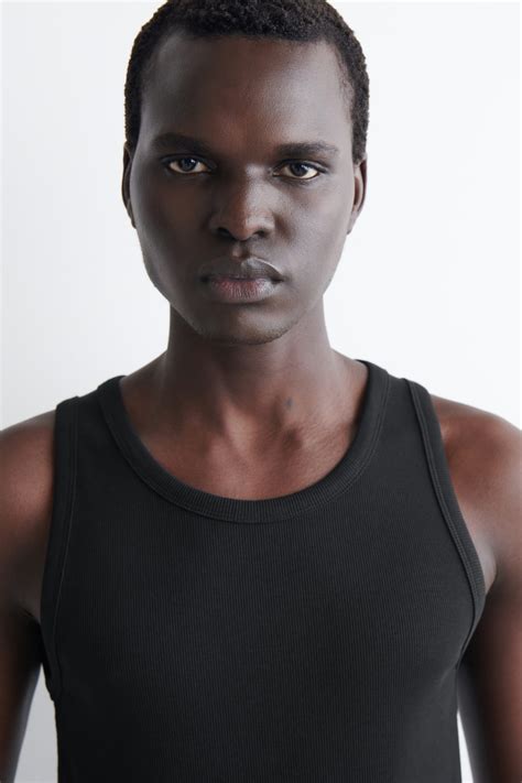 SLIM RIBBED COTTON TANK TOP - BLACK | COS