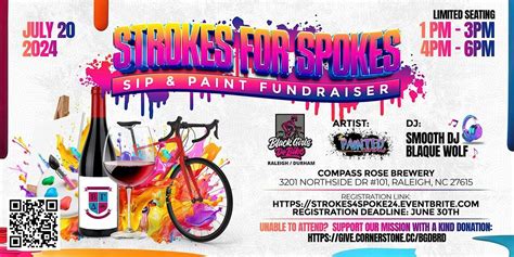 Strokes for Spokes Sip & Paint Fundraiser, Compass Rose Brewery ...