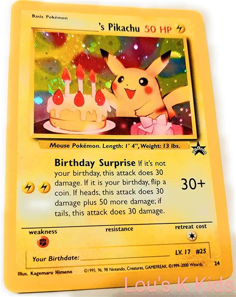 Pikachu S Birthday Card
