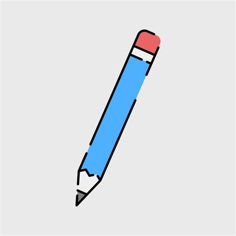 Blue Pencil Icon Illustration 55346199 Vector Art at Vecteezy