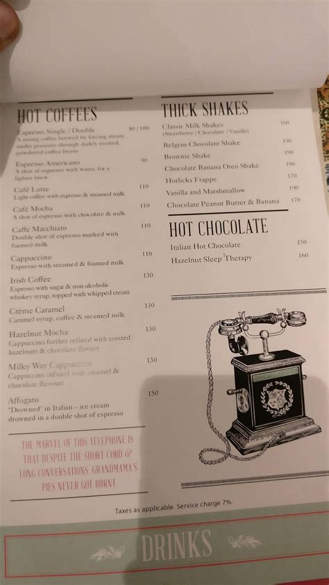 Menu at Grandmama's Cafe, Dadar East, Mumbai, Dharamputra Pritam Estate