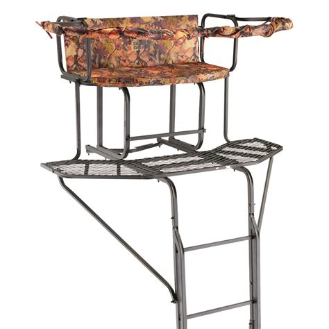 Guide Gear 20' 2-man Double Rail Ladder Tree Stand with Hunting Blind | Sportsman's Guide