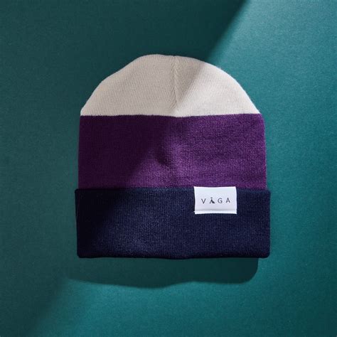 CASUAL BEANIE (Navy / Purple / Powder) | fujioproject