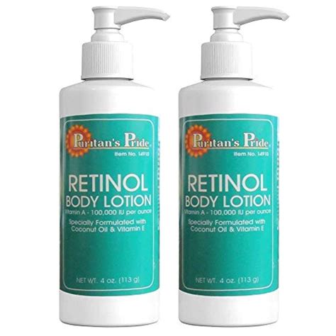 Buy Puritan's Pride 2 Pack of Retinol Body Lotion (Vitamin A 100,000 IU ...