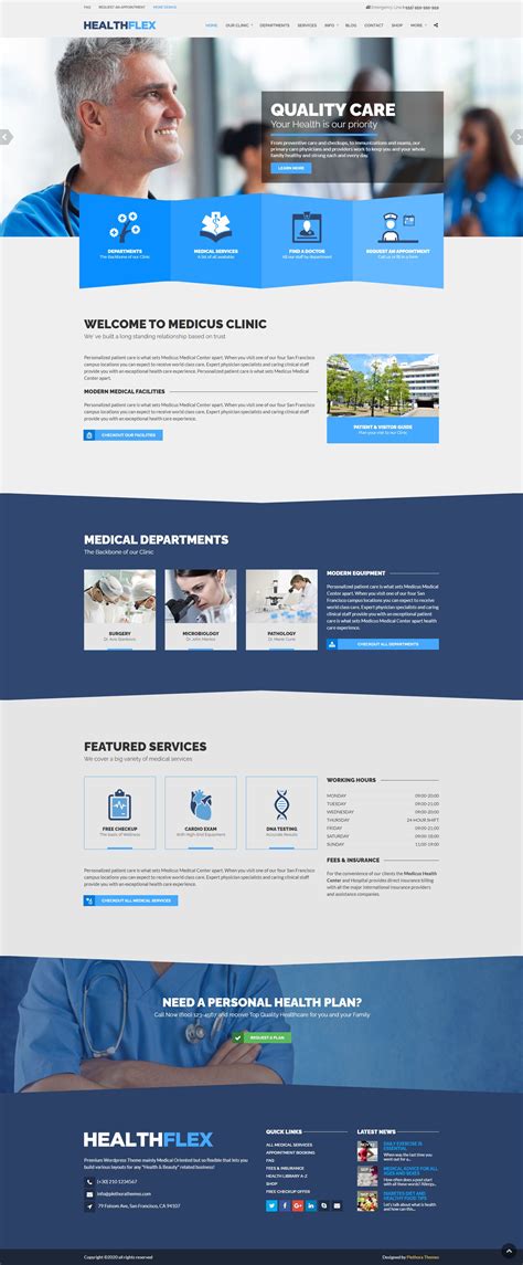 Doctor Medical Clinic & Health | Medical website design, Wordpress ...