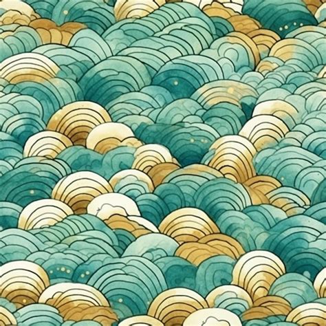 A close up of a pattern of waves on a blue background generative ai ...