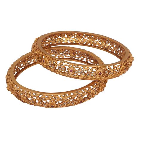 Shop Antique Gold Plated Mariya Bangles Online at Tarinika – Tarinika India