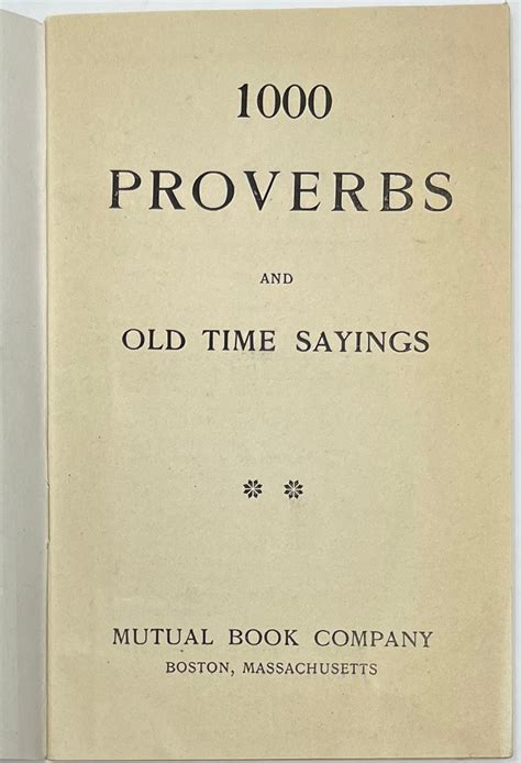 1000 Proverbs and Old Time Sayings | E. C LEWIS