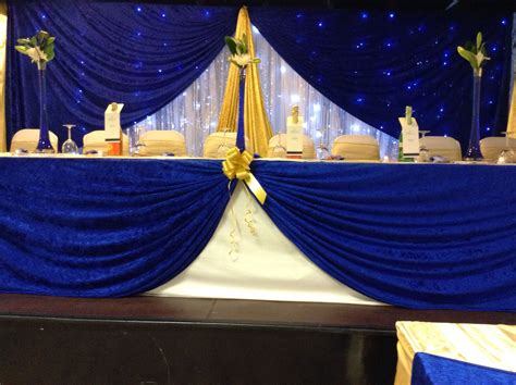 Royal Blue and Gold Backdrop | Gold Wedding Theme