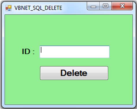 How to Delete a Data in VB 的图像结果