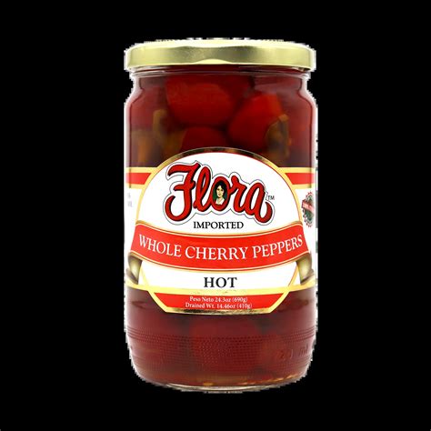 Gourmet Whole Hot Cherry Peppers in Brine - Flora Fine Foods