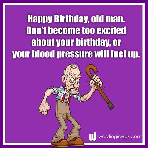 Funny Old Man Birthday Wishes