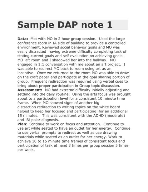 Free Printable DAP Notes Templates [PDF & Word] Case Management