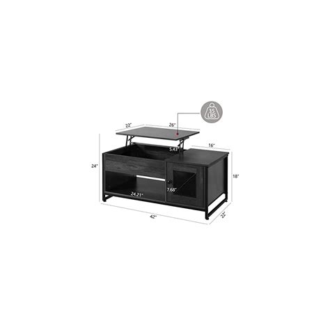 Buy LTMEUTY Lift Top Coffee Table - Industrial Coffee Table for Living ...